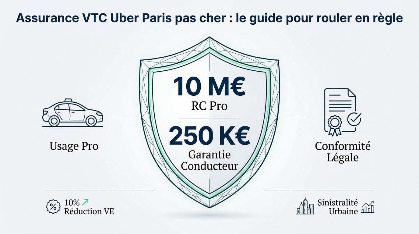 Chauffeur VTC Uber à Paris consultant ses tarifs d'assurance professionnelle