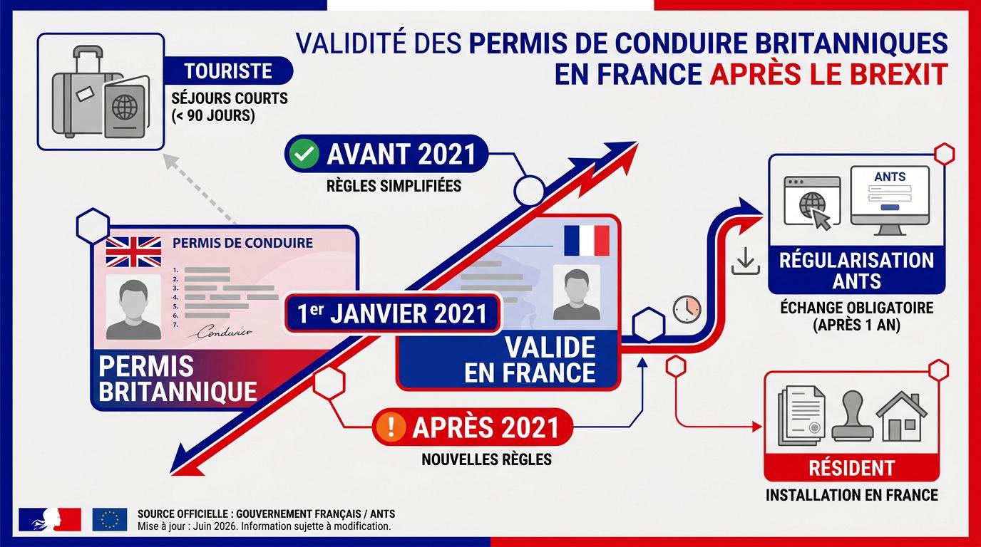 Réglementation des permis de conduire britanniques en France après le Brexit