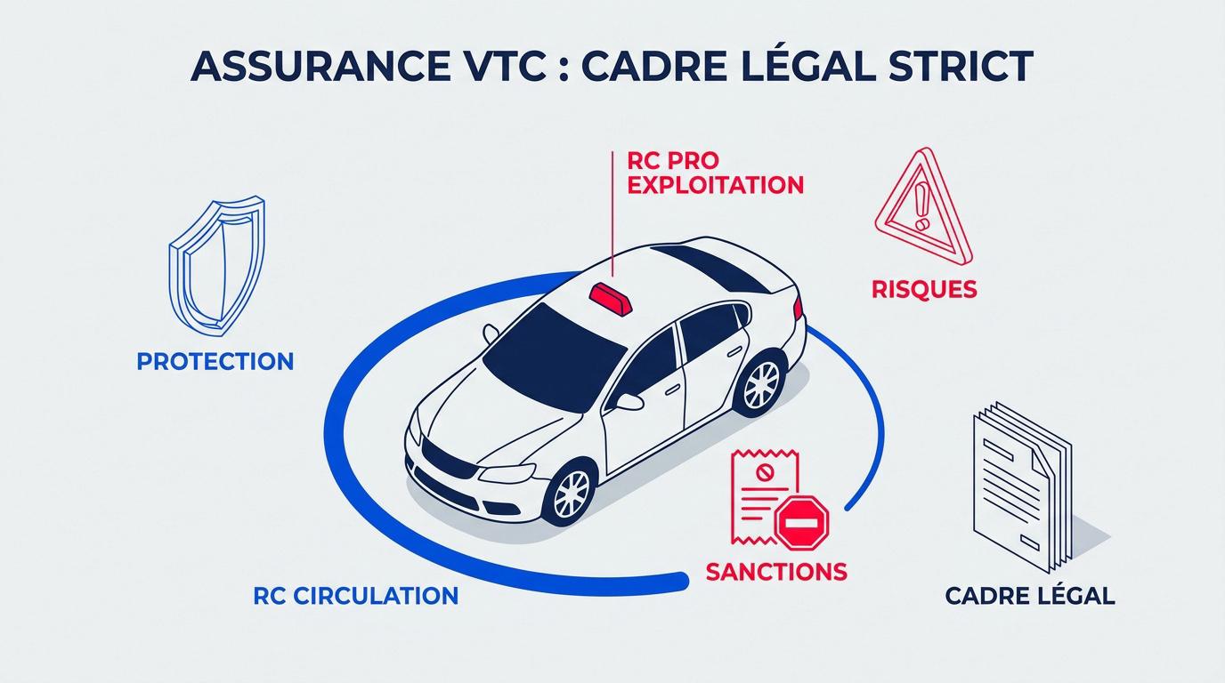 Chauffeur VTC consultant ses obligations d'assurance pour une activité secondaire