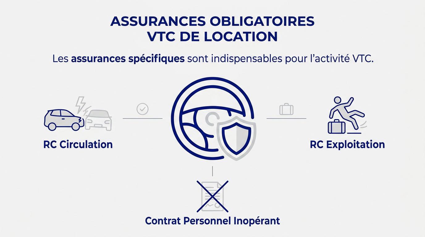 Chauffeur VTC vérifiant ses documents d'assurance pour son véhicule de location