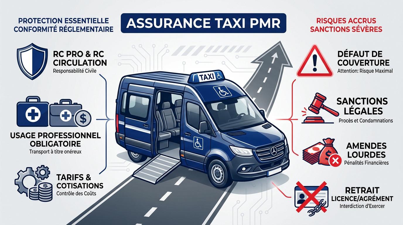 Véhicule taxi aménagé PMR avec rampe d'accès et équipements de sécurité