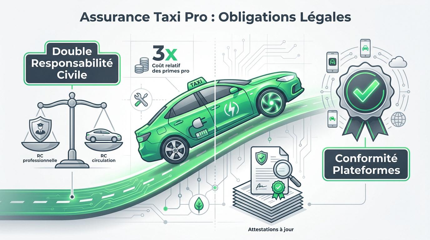 Obligations légales assurance taxi hybride et électrique