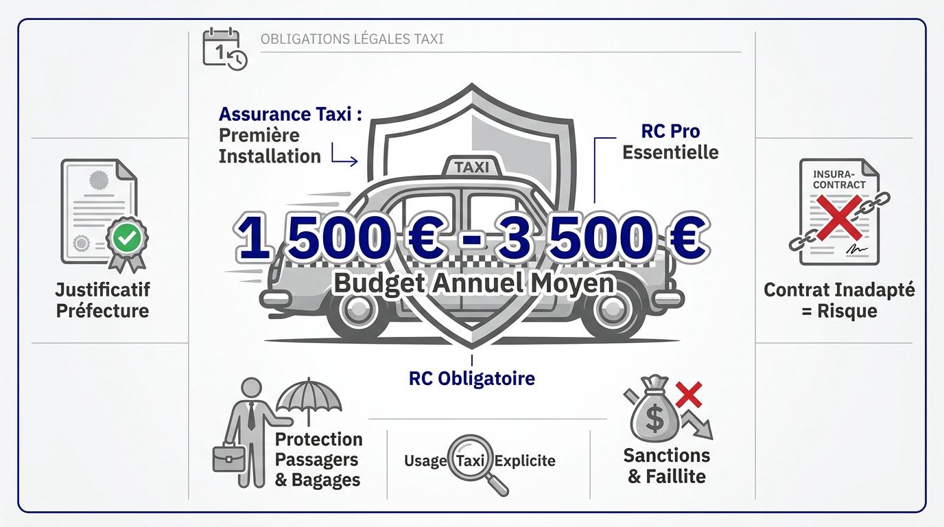 Budget et obligations légales pour l'assurance taxi en première installation