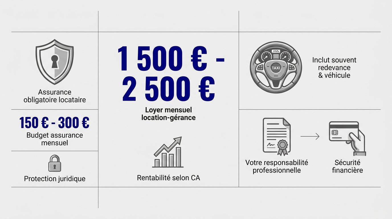 Coûts et responsabilités financières du taxi en location-gérance