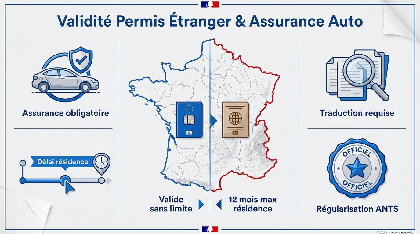 Contrôle de validité du permis étranger pour l'assurance auto en France