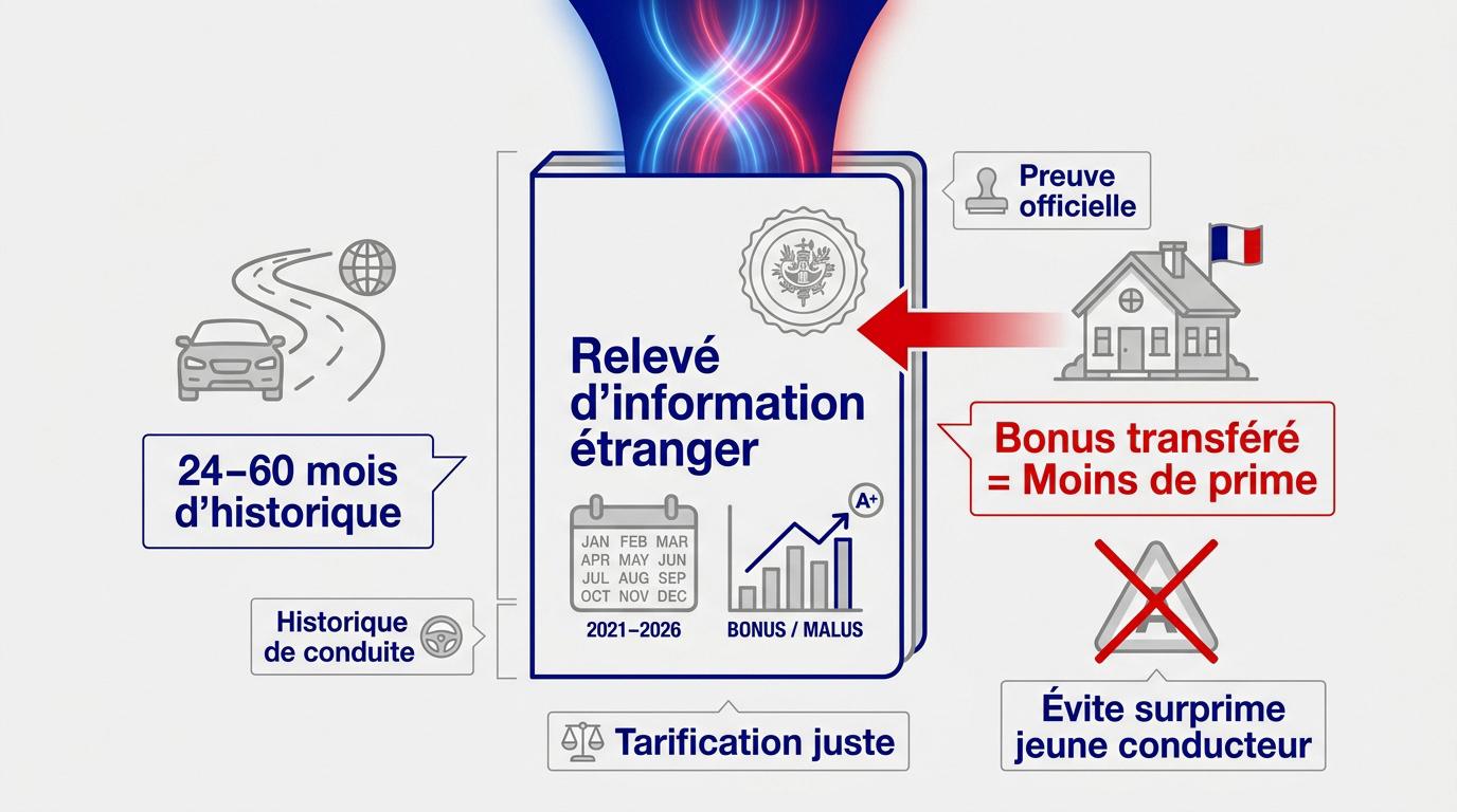 Procédure de transfert de bonus assurance auto après une expatriation